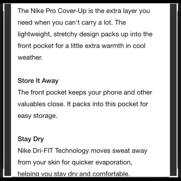 Nike Pro Dri Fit NWT Packable Lightweight Jacket - Picture 15 of 15